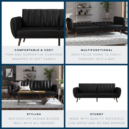 Novogratz Brittany Futon Convertible Leather