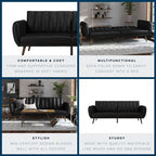 Novogratz Brittany Futon Convertible Leather