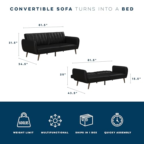 Novogratz Brittany Futon Convertible Leather