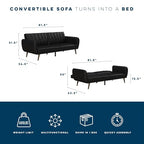 Novogratz Brittany Futon Convertible Leather