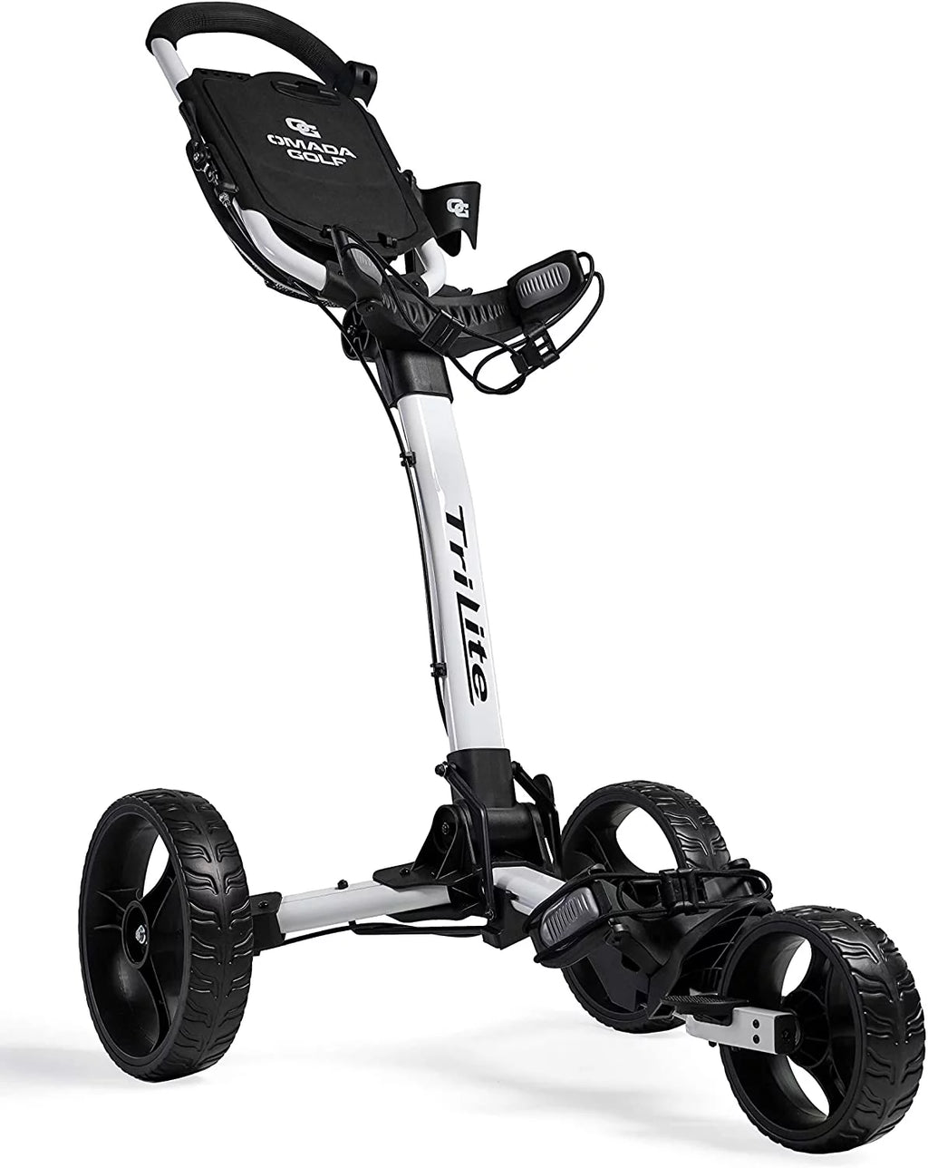 Omada Golf TriLite Golf Push Cart - (White/Black)