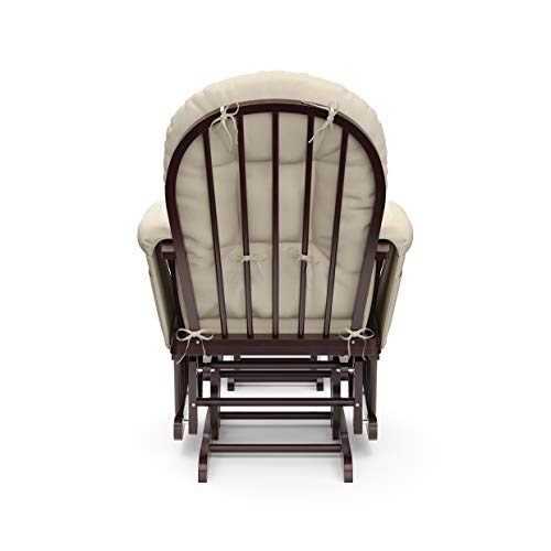 Storkcraft Glider Ottoman Espresso Beige