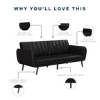 Novogratz Brittany Futon Convertible Leather