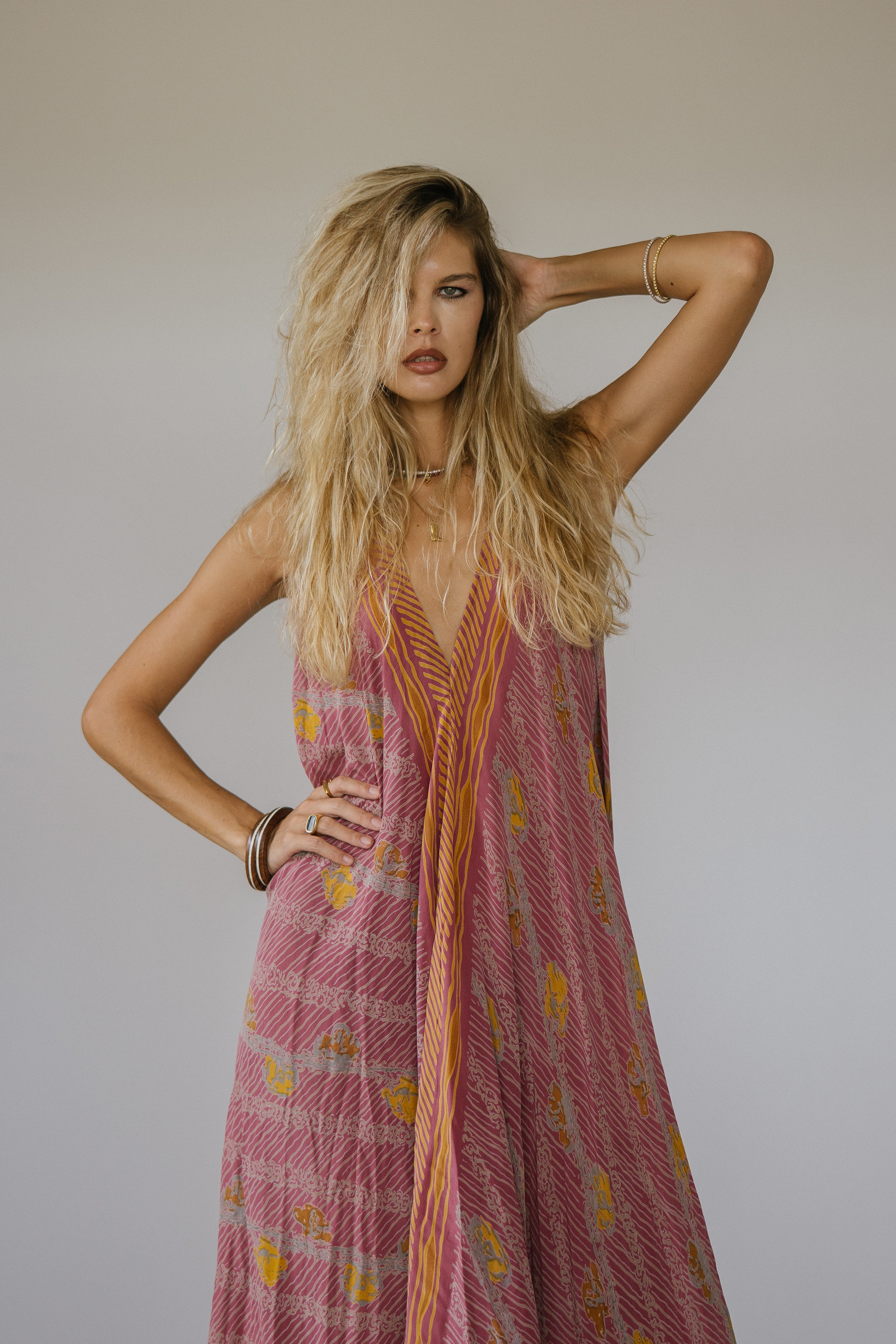 Sun Child Classic Silk Dress - One of a Kind - Hollywood