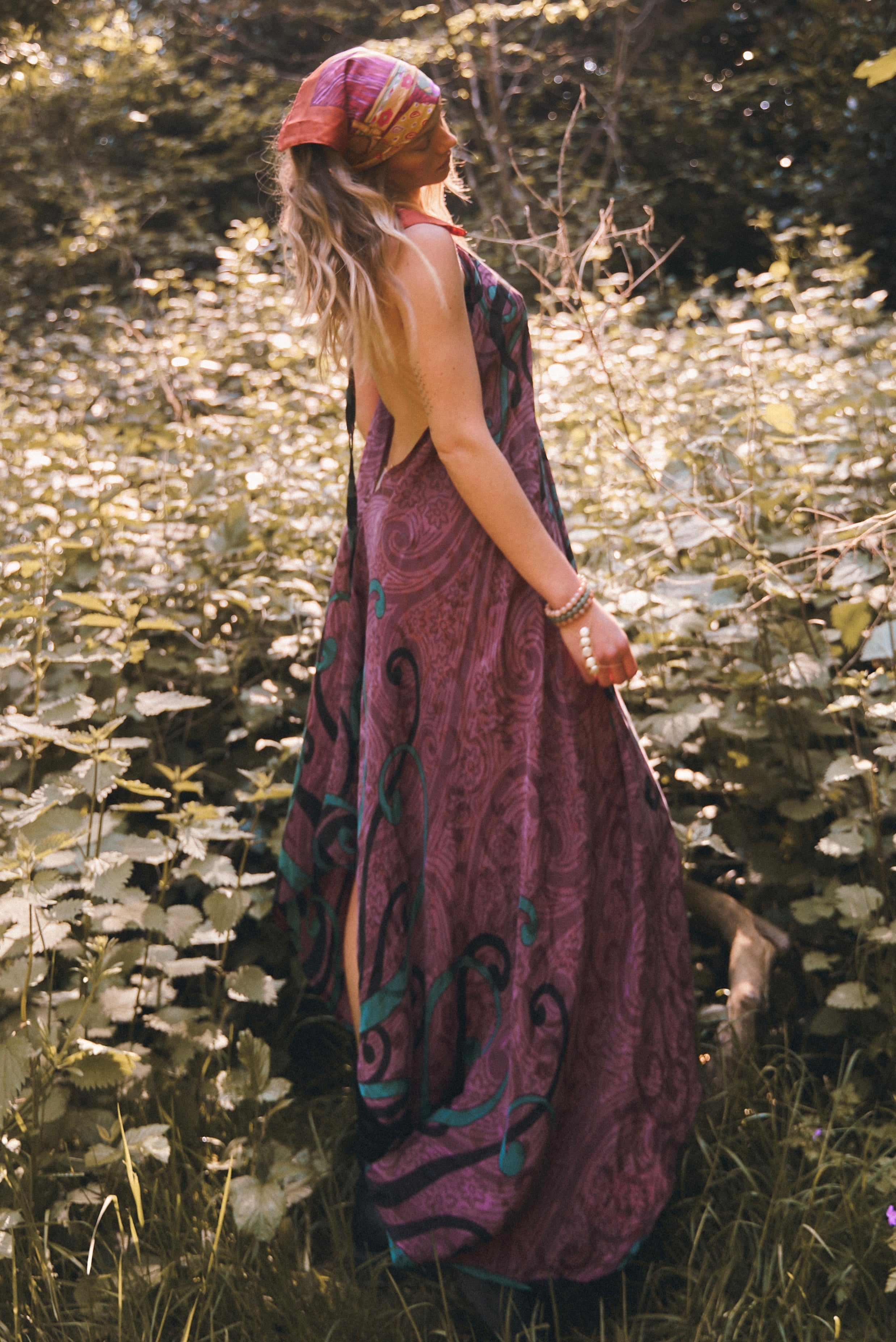 Sun Child Classic Silk Dress - One of a Kind - Opalj